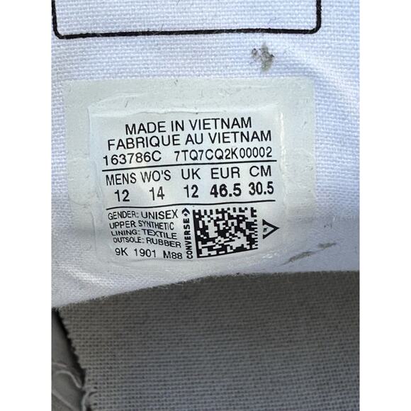 Converse Chuck 70 High Top White Iridescent Mens Size 12. 163786C - Picture 11 of 13